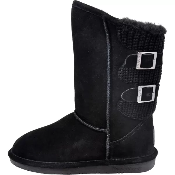 imageBEARPAW Womens Boshie Multiple Colors  Womens Boot Classic Suede  Womens Slip On Boot  Comfortable Winter BootBlackBlack Sweater in Back