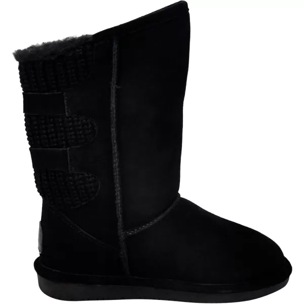 imageBEARPAW Womens Boshie Multiple Colors  Womens Boot Classic Suede  Womens Slip On Boot  Comfortable Winter BootBlackBlack Sweater in Back