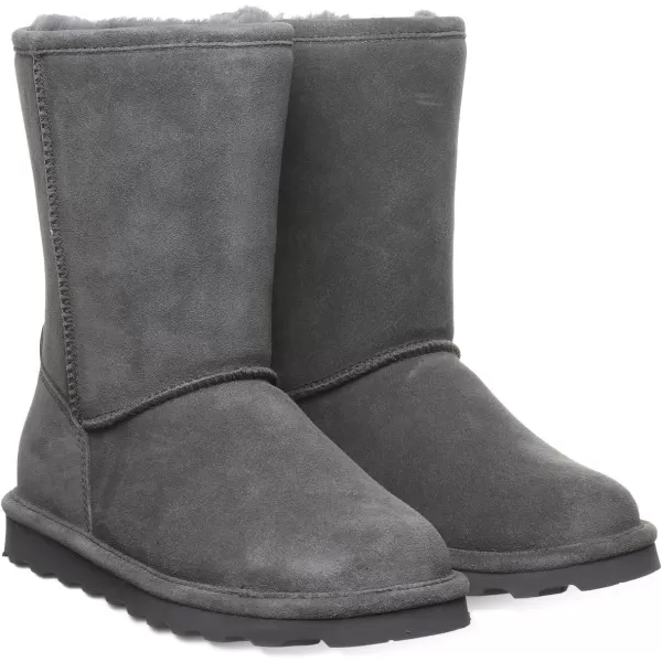imageBEARPAW Womens Elle Short Multiple Colors  Womens Boot Classic Suede  Womens Slip On Boot  Comfortable Winter BootCharcoal