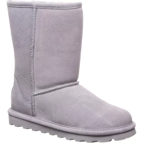 imageBEARPAW Womens Elle Short Multiple Colors  Womens Boot Classic Suede  Womens Slip On Boot  Comfortable Winter BootGray Fog