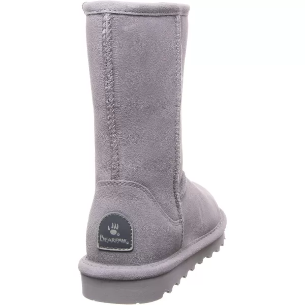 imageBEARPAW Womens Elle Short Multiple Colors  Womens Boot Classic Suede  Womens Slip On Boot  Comfortable Winter BootGray Fog
