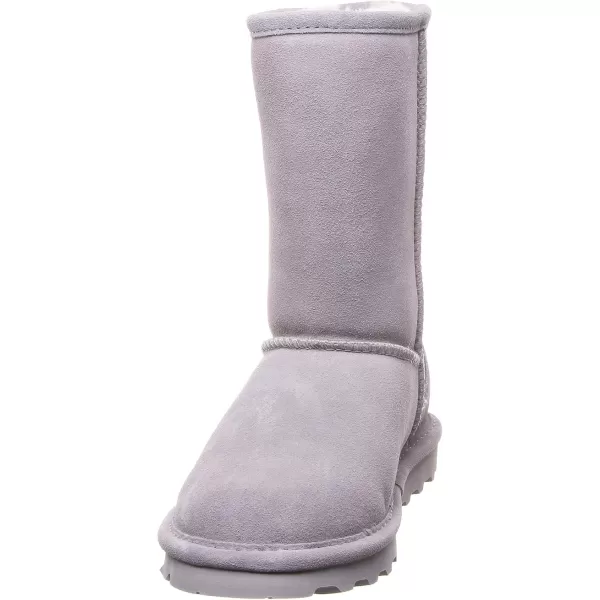 imageBEARPAW Womens Elle Short Multiple Colors  Womens Boot Classic Suede  Womens Slip On Boot  Comfortable Winter BootGray Fog
