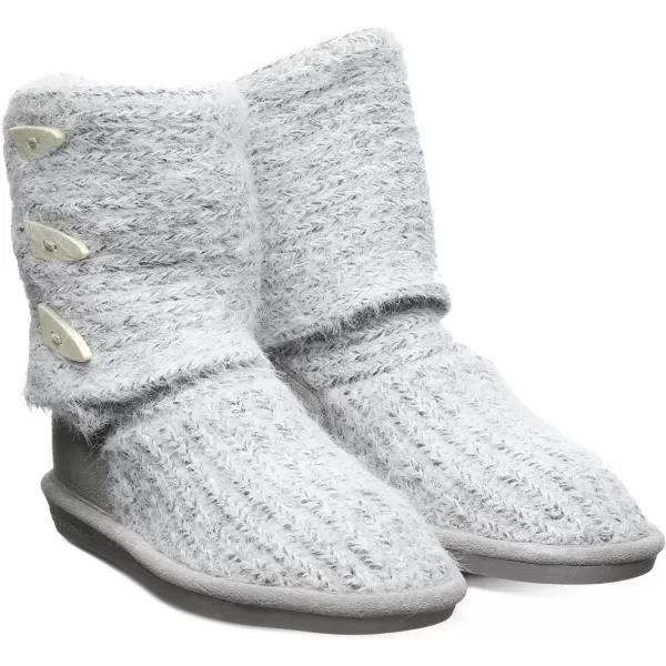 imageBEARPAW Womens Knit Tall Multiple Colors  Womens Fashion Boot  Womens Slip On Boot  Comfortable Winter BootGrey