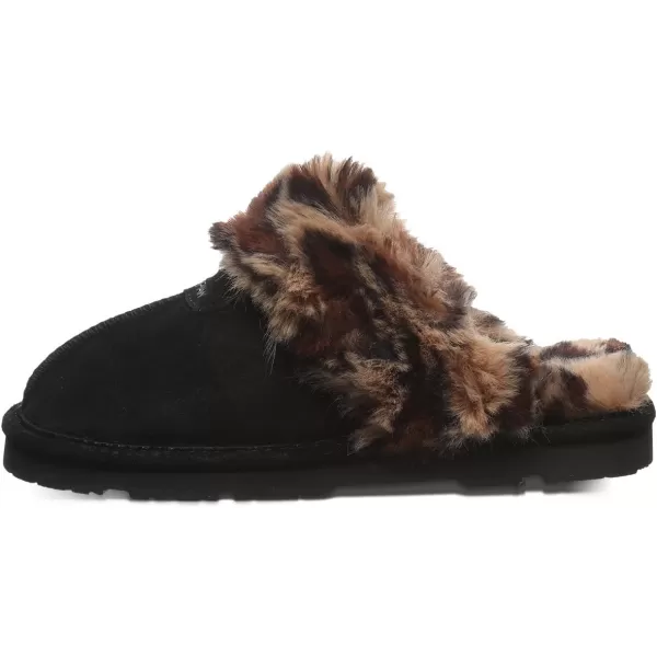 imageBEARPAW Womens Loki Multiple Colors  Womens Slippers  Womens Shoe  Comfortable ampamp LightWeightBlackLeopard Fur