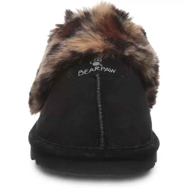 imageBEARPAW Womens Loki Multiple Colors  Womens Slippers  Womens Shoe  Comfortable ampamp LightWeightBlackLeopard Fur