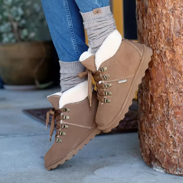 imageBEARPAW Womens Marta Multiple Colors  Womens Ankle Boot  Womens Slip On Boot  Comfortable Winter BootHickory