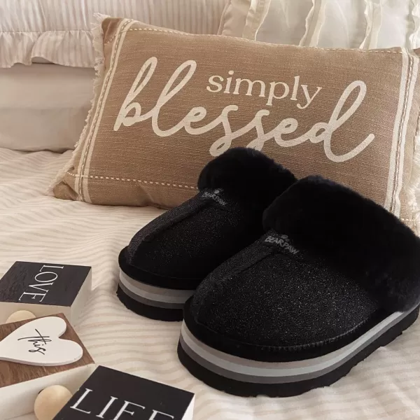 imageBEARPAW Womens Retro Loki Multiple Colors  Womens Slippers  Womens Shoes  Comfortable ampamp LightWeightBlack Caviar