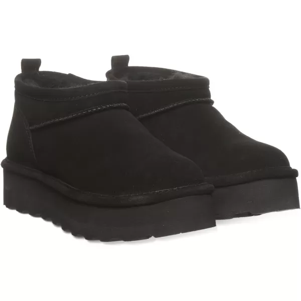 imageBEARPAW Womens Retro Super Shorty Boot  Womens Ankle Boot  Womens Slip On Boot  Comfortable Winter Boot  Multiple Colors ampamp SizesBlack