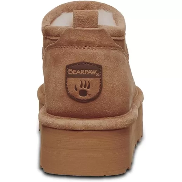 imageBEARPAW Womens Retro Super Shorty Boot  Womens Ankle Boot  Womens Slip On Boot  Comfortable Winter Boot  Multiple Colors ampamp SizesHickory