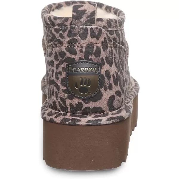 imageBEARPAW Womens Retro Super Shorty Boot  Womens Ankle Boot  Womens Slip On Boot  Comfortable Winter Boot  Multiple Colors ampamp SizesLeopard