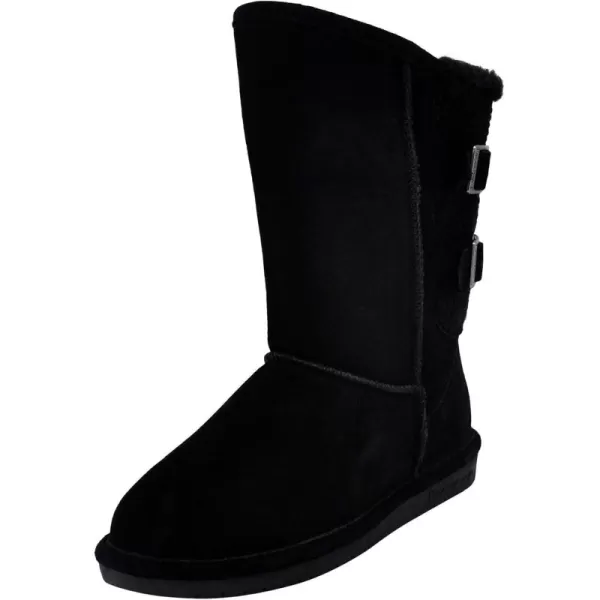 imageBEARPAW Womens Boshie Multiple Colors  Womens Boot Classic Suede  Womens Slip On Boot  Comfortable Winter BootBlackBlack Sweater in Back