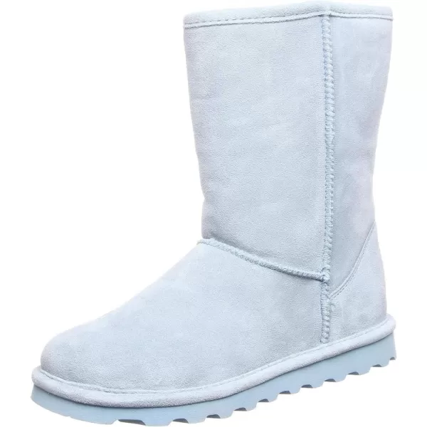 imageBEARPAW Womens Elle Short Multiple Colors  Womens Boot Classic Suede  Womens Slip On Boot  Comfortable Winter BootBlue Powder Blue 389 Powder Blue 389