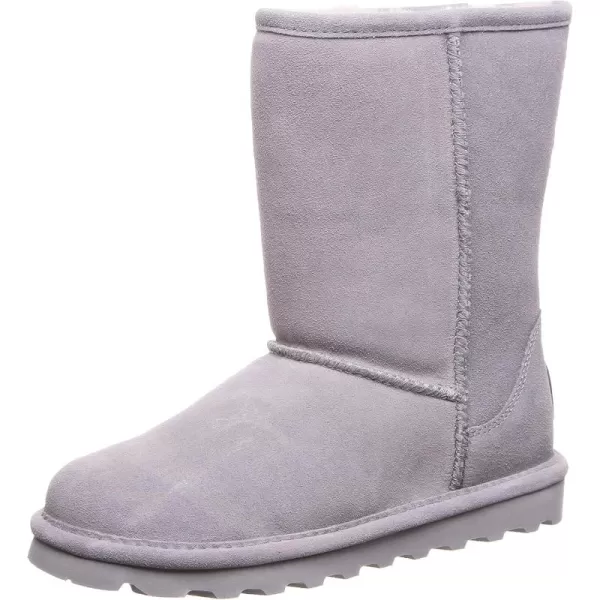 imageBEARPAW Womens Elle Short Multiple Colors  Womens Boot Classic Suede  Womens Slip On Boot  Comfortable Winter BootGray Fog
