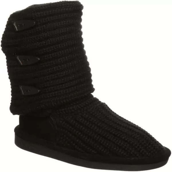 imageBEARPAW Womens Knit Tall Multiple Colors  Womens Fashion Boot  Womens Slip On Boot  Comfortable Winter BootBlack