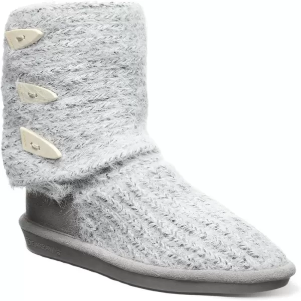 imageBEARPAW Womens Knit Tall Multiple Colors  Womens Fashion Boot  Womens Slip On Boot  Comfortable Winter BootGrey