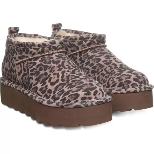 imageBEARPAW Womens Retro Super Shorty Boot  Womens Ankle Boot  Womens Slip On Boot  Comfortable Winter Boot  Multiple Colors ampamp SizesLeopard