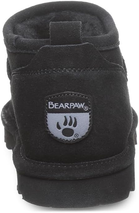 imageBEARPAW Womens Super Shorty Boot  Womens Ankle Boot  Womens Slip On Boot  Comfortable Winter Boot  Multiple Colors ampamp SizesBlack