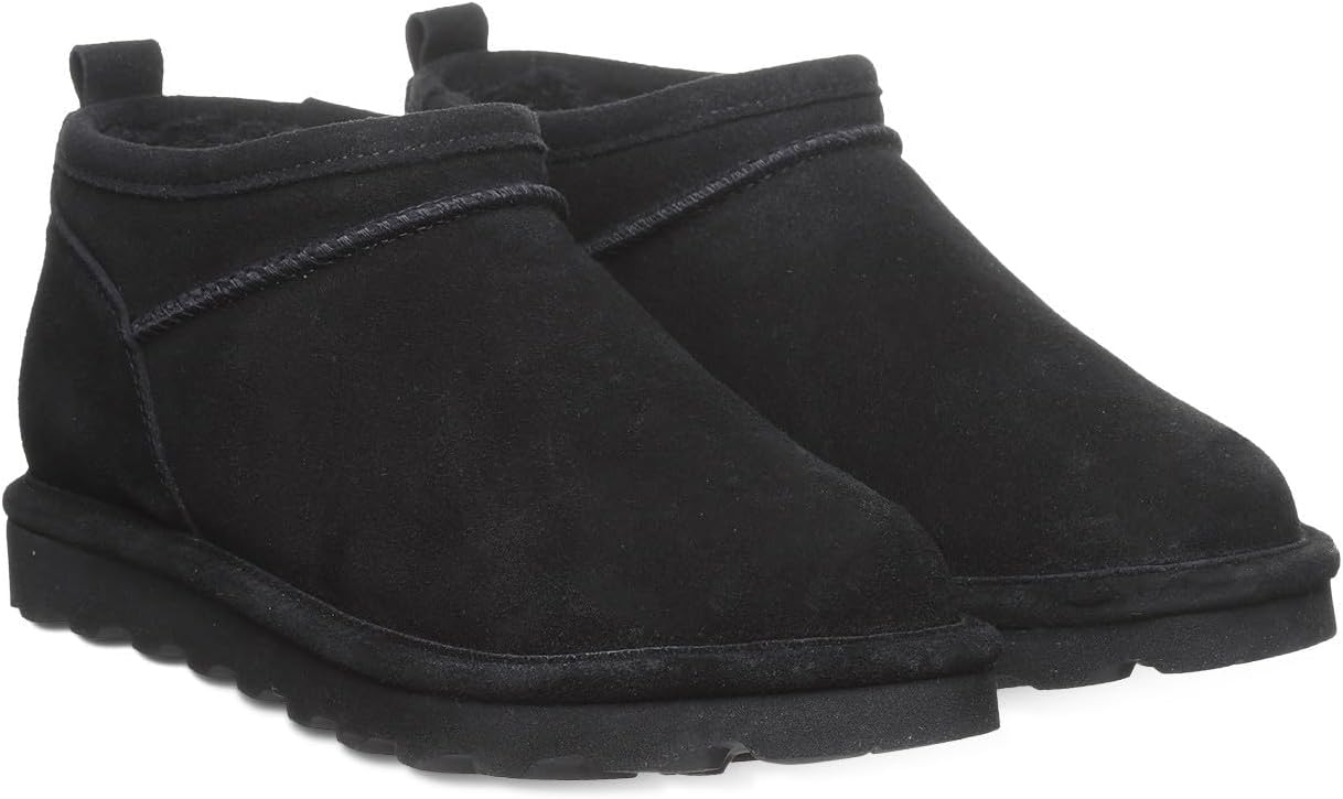 imageBEARPAW Womens Super Shorty Boot  Womens Ankle Boot  Womens Slip On Boot  Comfortable Winter Boot  Multiple Colors ampamp SizesBlack