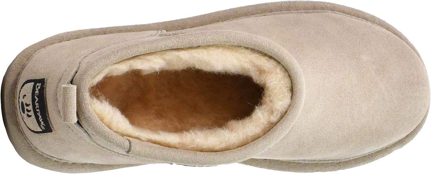 imageBEARPAW Womens Super Shorty Boot  Womens Ankle Boot  Womens Slip On Boot  Comfortable Winter Boot  Multiple Colors ampamp SizesCamel