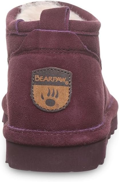 imageBEARPAW Womens Super Shorty Boot  Womens Ankle Boot  Womens Slip On Boot  Comfortable Winter Boot  Multiple Colors ampamp SizesEggplant