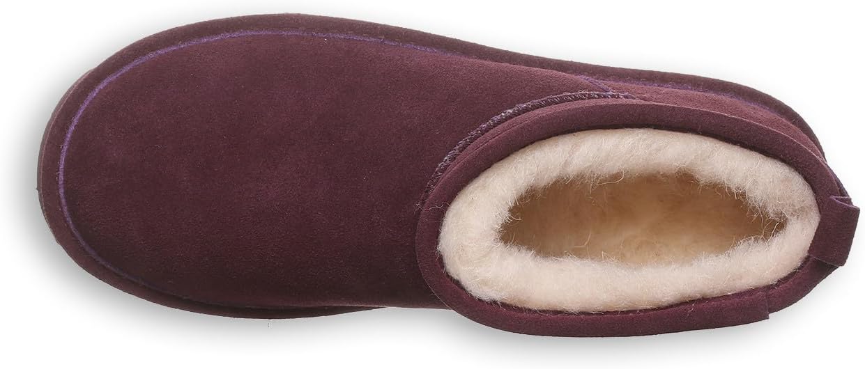 imageBEARPAW Womens Super Shorty Boot  Womens Ankle Boot  Womens Slip On Boot  Comfortable Winter Boot  Multiple Colors ampamp SizesEggplant