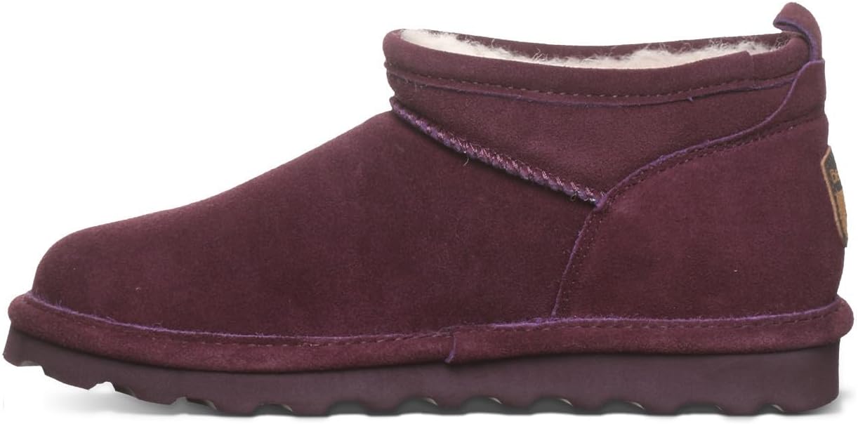 imageBEARPAW Womens Super Shorty Boot  Womens Ankle Boot  Womens Slip On Boot  Comfortable Winter Boot  Multiple Colors ampamp SizesEggplant