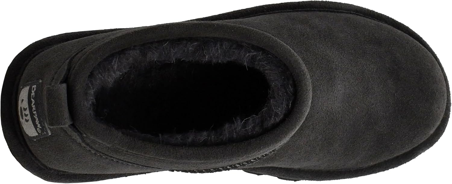 imageBEARPAW Womens Super Shorty Boot  Womens Ankle Boot  Womens Slip On Boot  Comfortable Winter Boot  Multiple Colors ampamp SizesGraphite