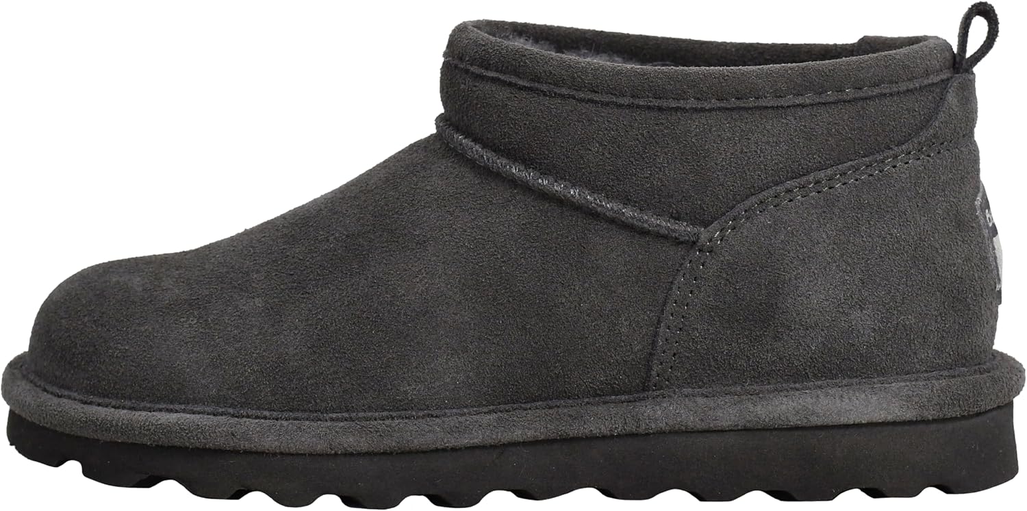 imageBEARPAW Womens Super Shorty Boot  Womens Ankle Boot  Womens Slip On Boot  Comfortable Winter Boot  Multiple Colors ampamp SizesGraphite