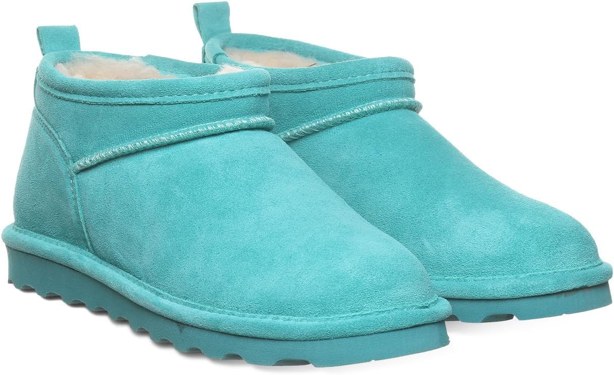 imageBEARPAW Womens Super Shorty Boot  Womens Ankle Boot  Womens Slip On Boot  Comfortable Winter Boot  Multiple Colors ampamp SizesLiquid Turquoise