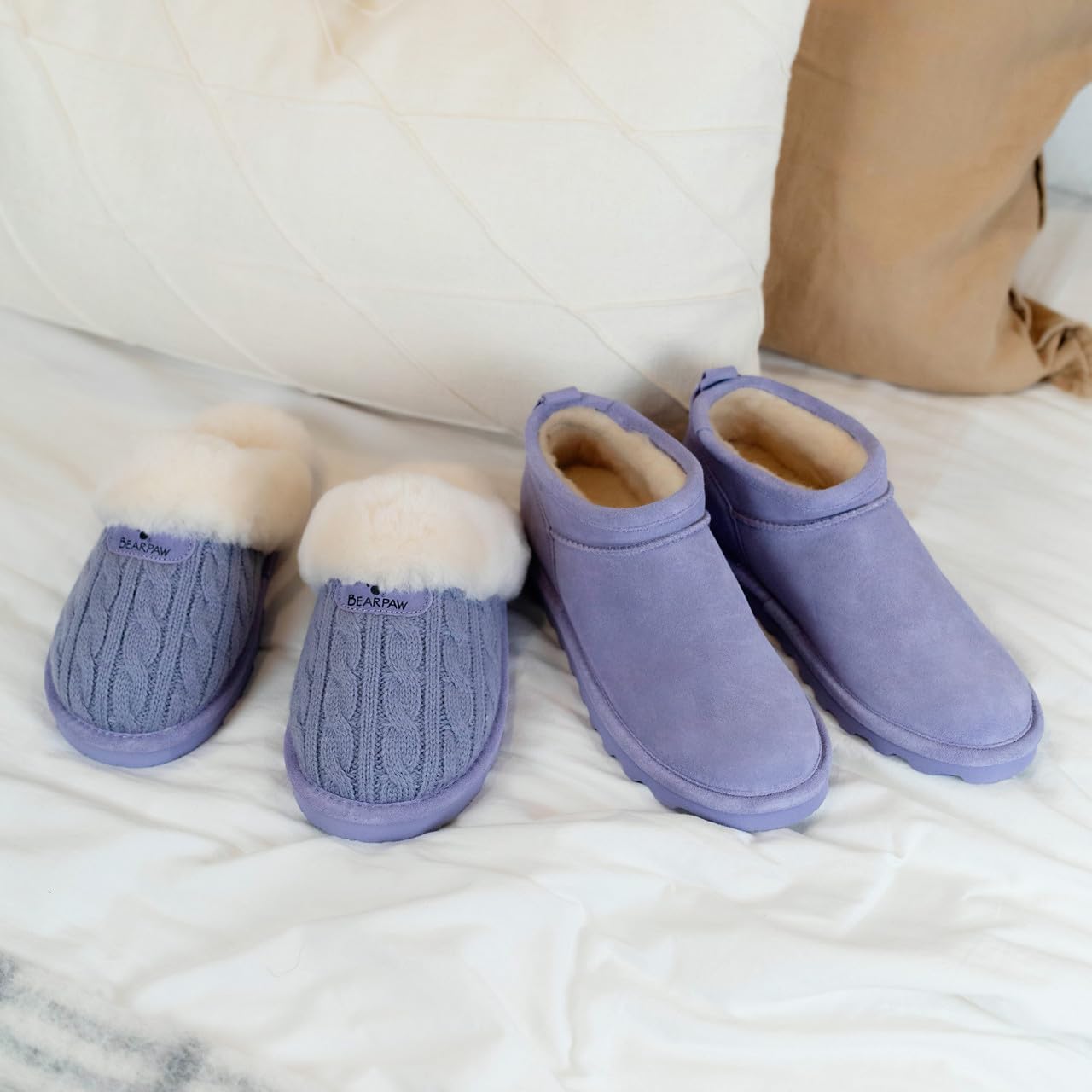 imageBEARPAW Womens Super Shorty Boot  Womens Ankle Boot  Womens Slip On Boot  Comfortable Winter Boot  Multiple Colors ampamp SizesPersian Violet