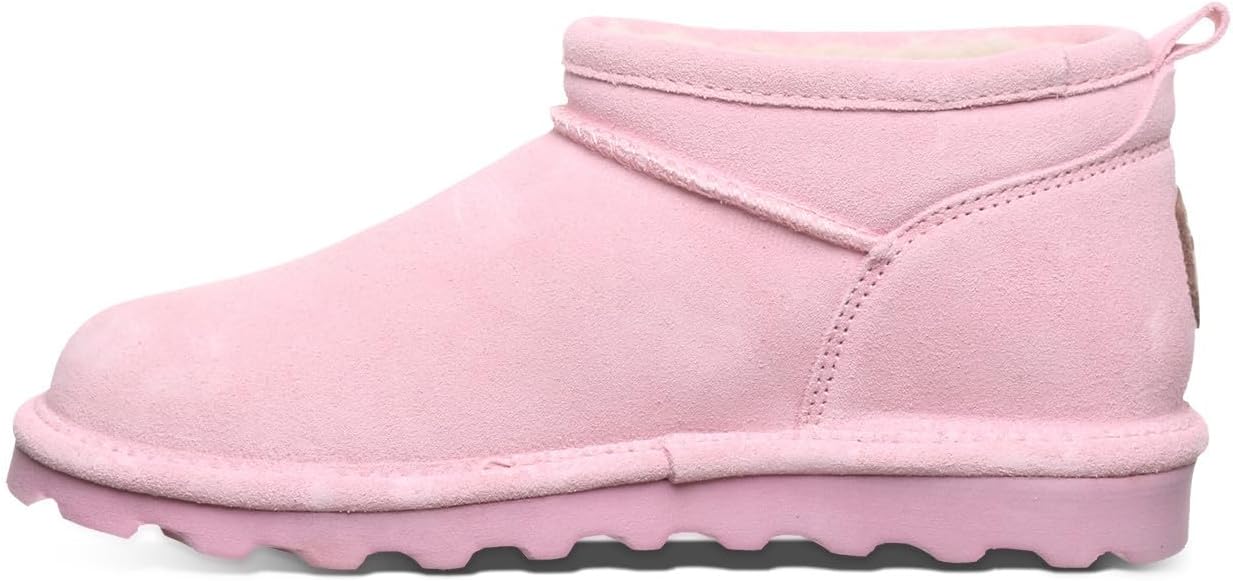 imageBEARPAW Womens Super Shorty Boot  Womens Ankle Boot  Womens Slip On Boot  Comfortable Winter Boot  Multiple Colors ampamp SizesPrism Pink