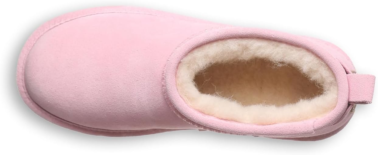 imageBEARPAW Womens Super Shorty Boot  Womens Ankle Boot  Womens Slip On Boot  Comfortable Winter Boot  Multiple Colors ampamp SizesPrism Pink
