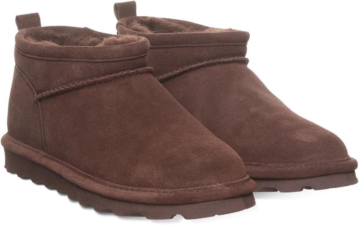 imageBEARPAW Womens Super Shorty Boot  Womens Ankle Boot  Womens Slip On Boot  Comfortable Winter Boot  Multiple Colors ampamp SizesWalnut