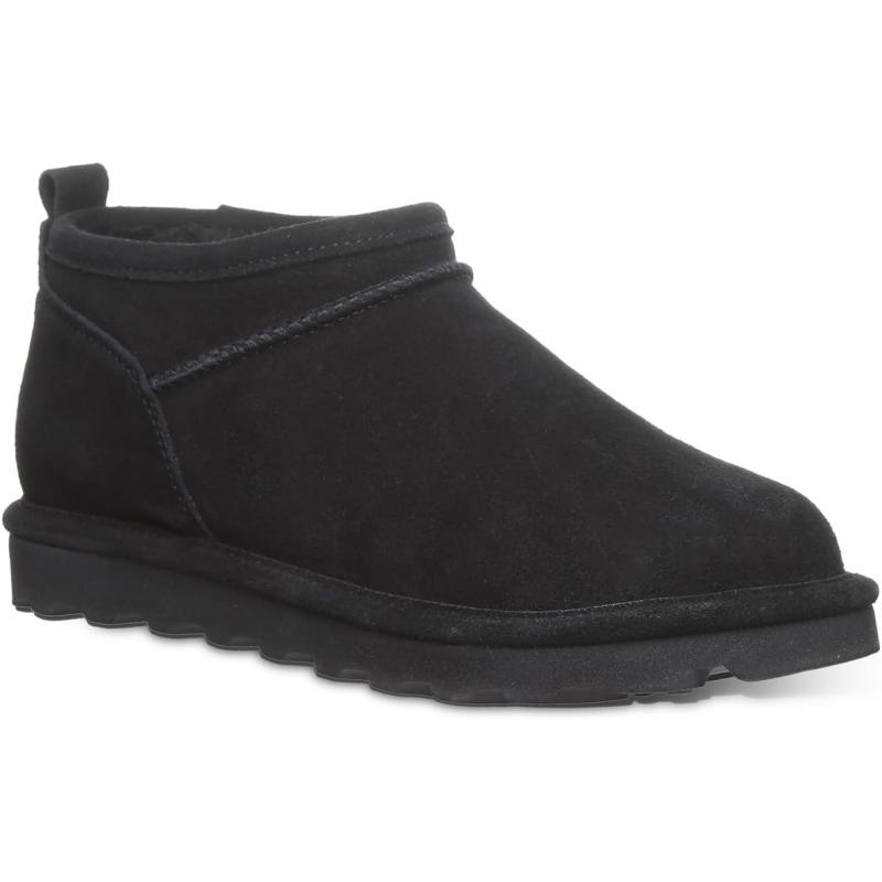 imageBEARPAW Womens Super Shorty Boot  Womens Ankle Boot  Womens Slip On Boot  Comfortable Winter Boot  Multiple Colors ampamp SizesBlack