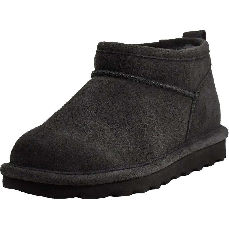 imageBEARPAW Womens Super Shorty Boot  Womens Ankle Boot  Womens Slip On Boot  Comfortable Winter Boot  Multiple Colors ampamp SizesGraphite