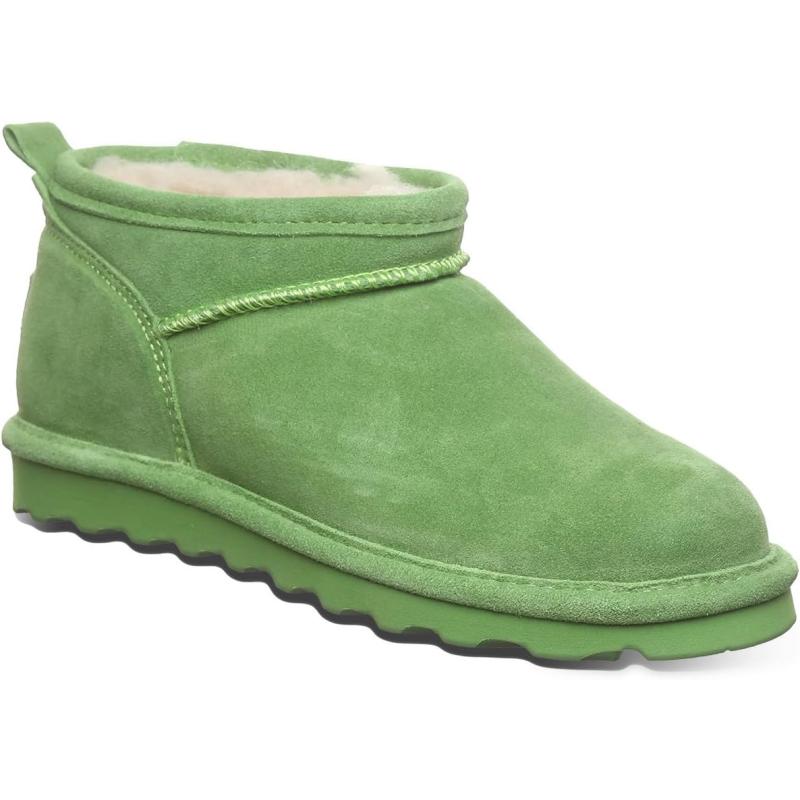 imageBEARPAW Womens Super Shorty Boot  Womens Ankle Boot  Womens Slip On Boot  Comfortable Winter Boot  Multiple Colors ampamp SizesRacing Green