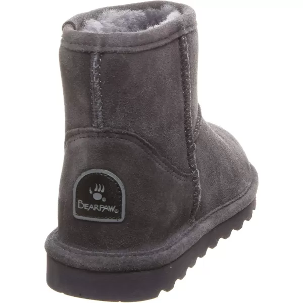 imageBEARPAW Womens Alyssa Multiple Colors  Womens Ankle Boot  Womens Slip On Boot  Comfortable Winter BootCharcoal