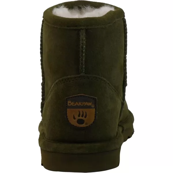 imageBEARPAW Womens Alyssa Multiple Colors  Womens Ankle Boot  Womens Slip On Boot  Comfortable Winter BootDark Olive
