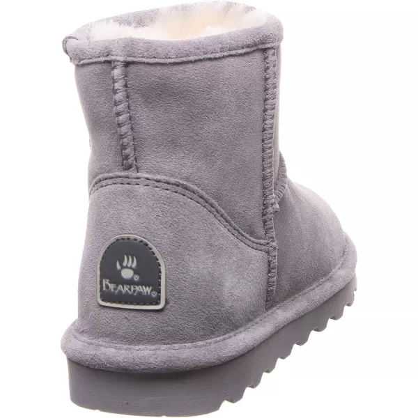 imageBEARPAW Womens Alyssa Multiple Colors  Womens Ankle Boot  Womens Slip On Boot  Comfortable Winter BootGray Fog