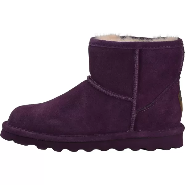 imageBEARPAW Womens Alyssa Multiple Colors  Womens Ankle Boot  Womens Slip On Boot  Comfortable Winter BootPlum