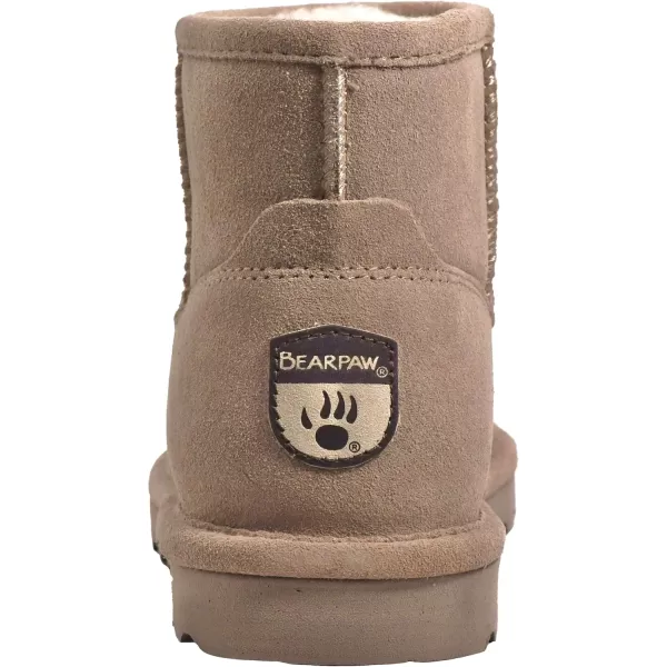 imageBEARPAW Womens Alyssa Multiple Colors  Womens Ankle Boot  Womens Slip On Boot  Comfortable Winter BootStone