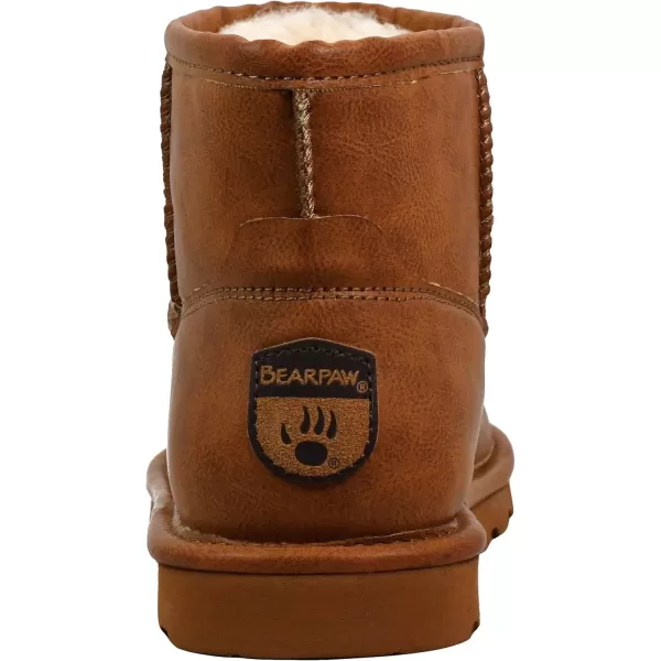 imageBEARPAW Womens Alyssa Multiple Colors  Womens Ankle Boot  Womens Slip On Boot  Comfortable Winter BootTan Smooth