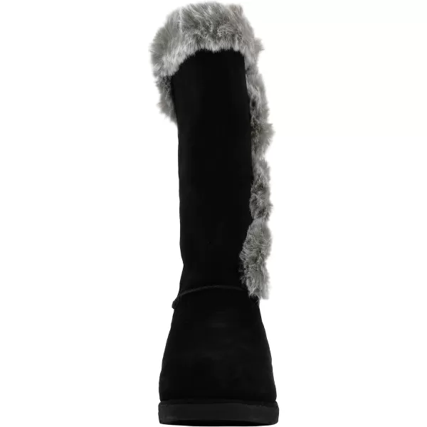 imageBEARPAW Womens Genevieve Multiple Colors  Womens Boot Classic Suede  Womens Slip On Boot  Comfortable Winter BootBlackGrey
