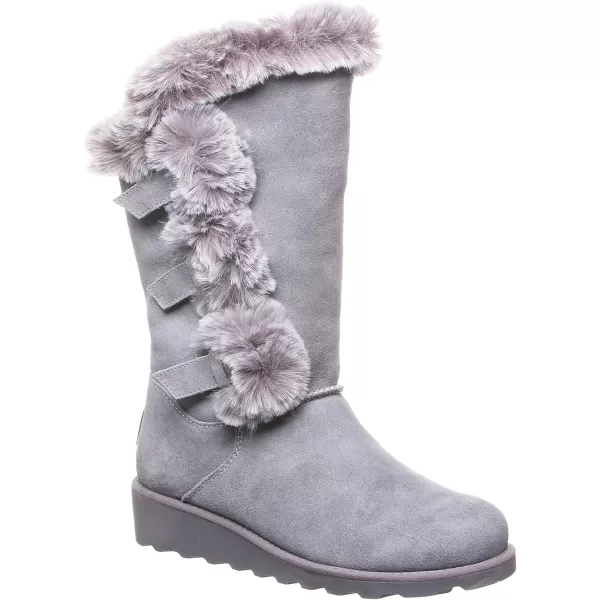imageBEARPAW Womens Genevieve Multiple Colors  Womens Boot Classic Suede  Womens Slip On Boot  Comfortable Winter BootGray Fog