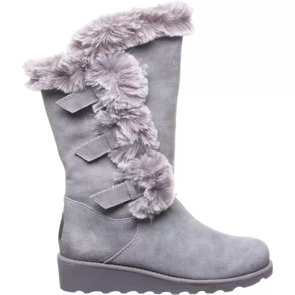 imageBEARPAW Womens Genevieve Multiple Colors  Womens Boot Classic Suede  Womens Slip On Boot  Comfortable Winter BootGray Fog