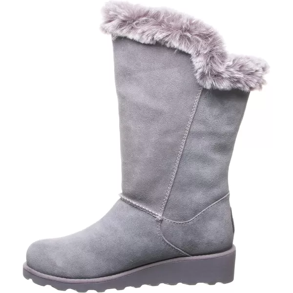 imageBEARPAW Womens Genevieve Multiple Colors  Womens Boot Classic Suede  Womens Slip On Boot  Comfortable Winter BootGray Fog