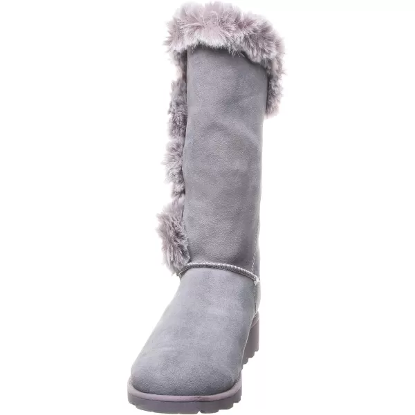 imageBEARPAW Womens Genevieve Multiple Colors  Womens Boot Classic Suede  Womens Slip On Boot  Comfortable Winter BootGray Fog
