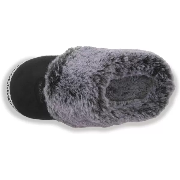imageBEARPAW Womens Indoor Microsuede Faux Fur Lined Soft Sole Slipper With Skid Resistant BottomAnthracite
