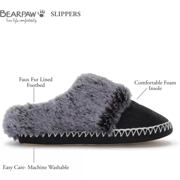 imageBEARPAW Womens Indoor Microsuede Faux Fur Lined Soft Sole Slipper With Skid Resistant BottomNatural Leopard