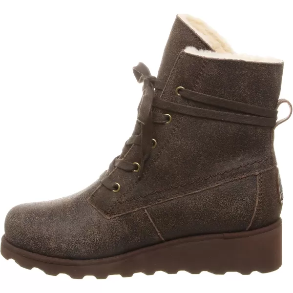 imageBEARPAW Womens Krista Multiple Colors  Womens Boot Classic Suede  Womens Slip On Boot  Comfortable Winter BootBrown Chestnut Distressed 221